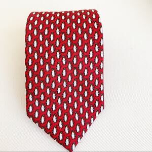 Tommy Hilfiger Red Penguin March Silk Tie NWT